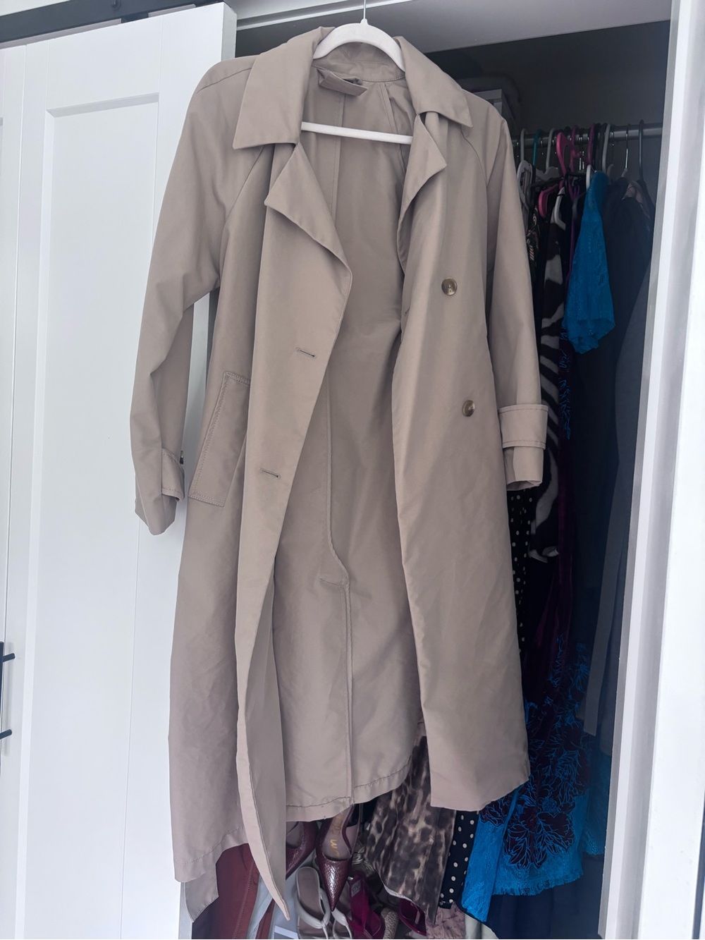 GAP Beige Double-Breasted Trench Coat